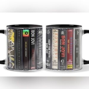 Bon Jovi Albums Cassette Collection Retro 15oz Mug